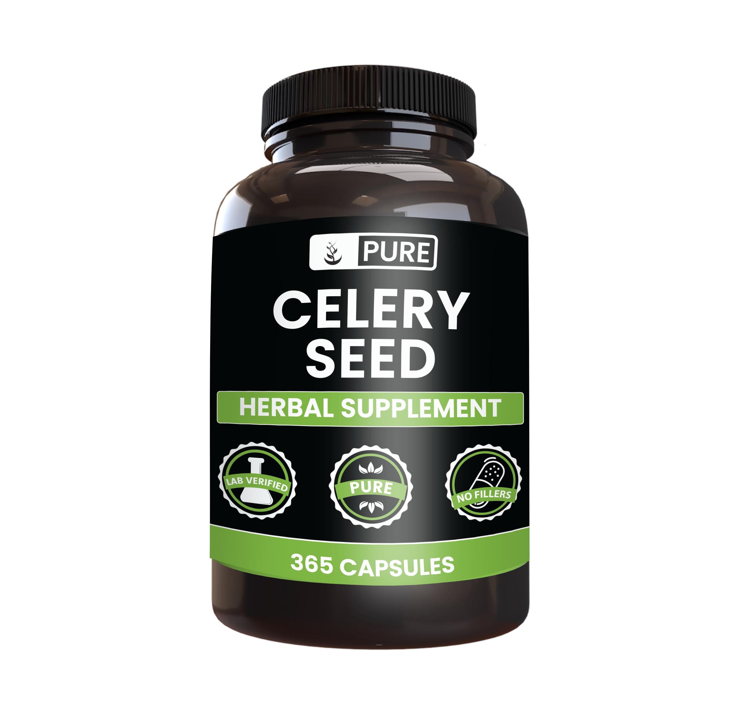 Pure Original Ingredients Celery Seed (365 Capsules) No Magnesium Or Rice Fillers, Always Pure, Lab Verified