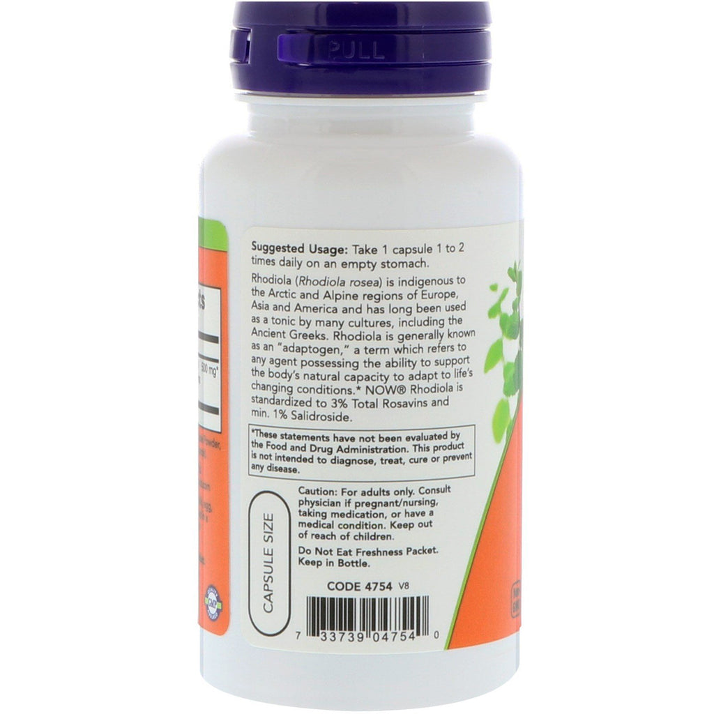 Now Foods Now Foods, (2 Pack) Rhodiola, 500 mg, 60 Veg Capsules