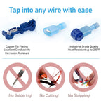 TICONN T Tap Wire Connectors, T Wire Quick Splice Connector, T Connectors for Wiring with Storage Case (120 Pcs)