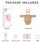 CHAREX Realistic Newborn Baby Dolls - 20 Inch Sleeping Soft Reborn Doll, Handcrafted Weighted Newborn Doll, Toys for Ages 3 and Up