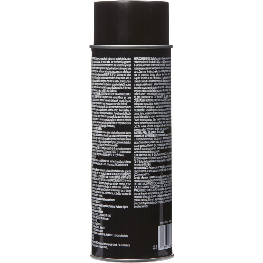 3M Headliner & Fabric Adhesive Spray (18.1 oz Aerosol, 4-Pack) – High Strength Automotive & Upholstery Glue for Fabric, Foam, Metal, Plastic – Heat Resistant, Fast Dry, Clear Finish