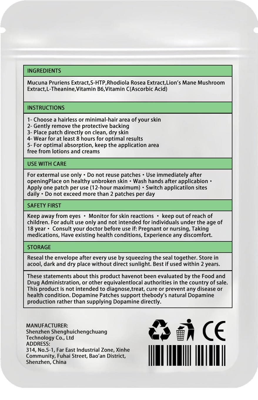 FUTHRI Dopamine Patches,Vegan, 60 Count | Mood Boost & Positivity Support | Mood Support Patches for Daily Mental Wellness, Plant-Based Formula, Supports Dopamine & Serotonin Balance for Women & Men