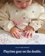 Lalo PAW Patrol Art Smock - Painting Apron For Children - Kids Smock With Long Sleeves and Easy to Clean - 100% Recycled Polyester - Waterproof for Ages 2 And Up - Toddler Painting Smock - Oatmeal