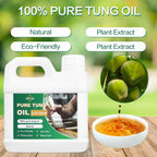 Netlea 32OZ 100% Pure Tung Oil for Wood–Food Safe Wood Oil for Indoor & Outdoor Use, Ideal for Furniture, Floors, Countertops & More – Includes Soft Towel