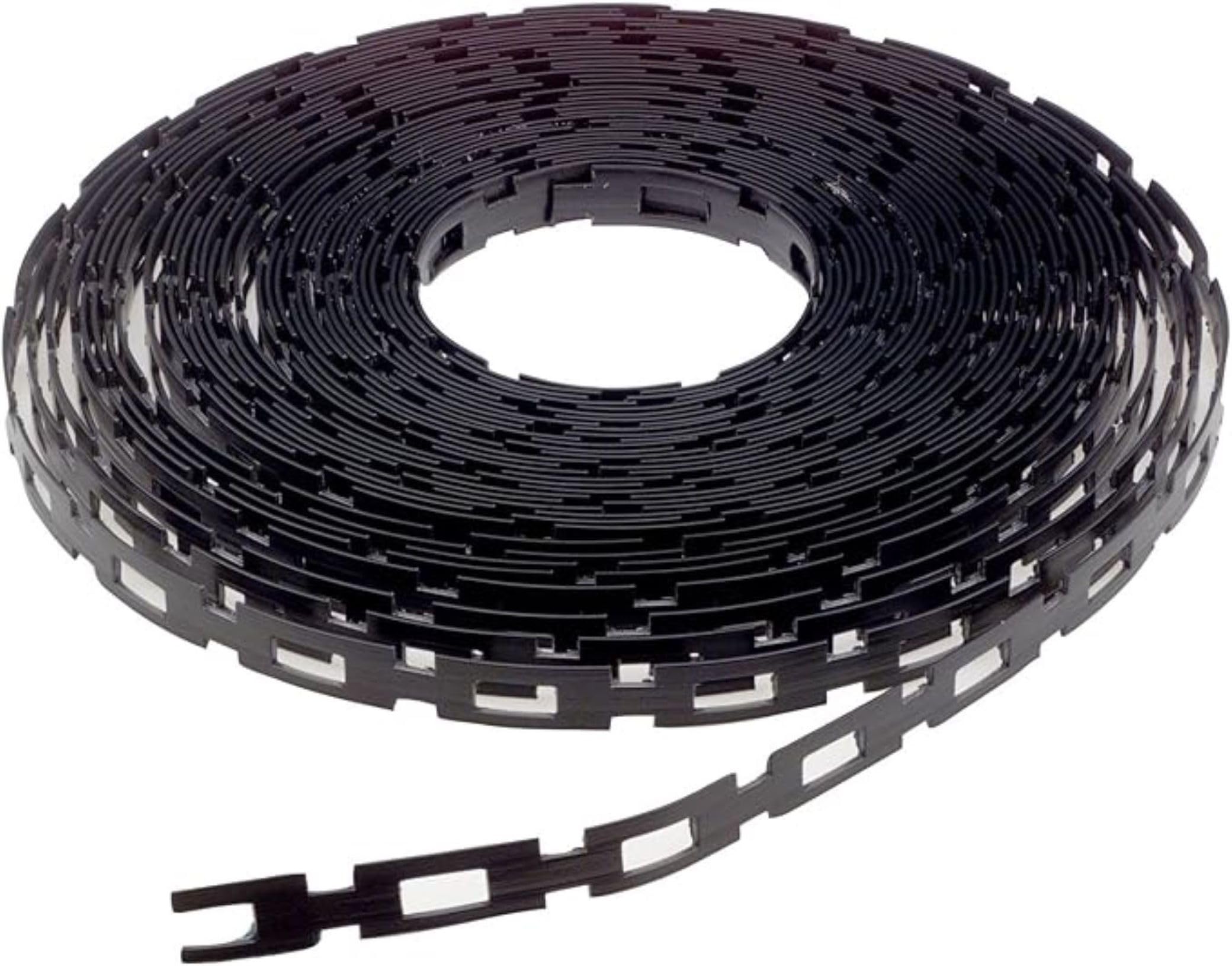 Master Mark ChainLock 1 in. x 100 ft. Plastic Tree Support, Plant and Cable Ties, Interlocking Reusable Tree Straps, Adjustable, Landscape Accessories, Black