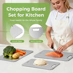 Titanium Cutting Board for Kitchen Set of 3(M+L+XL),One-Piece Design