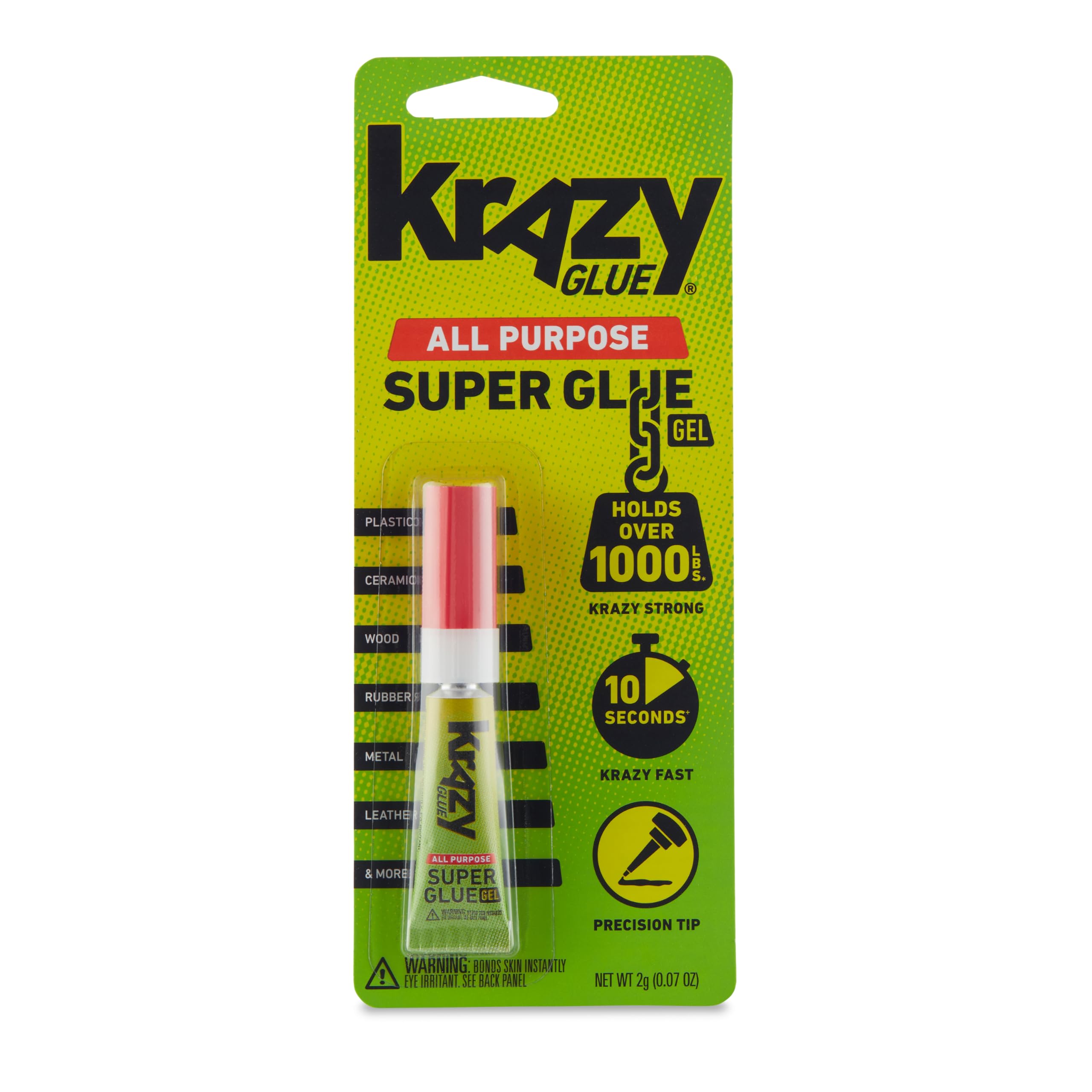 Krazy Glue All Purpose Super Glue Gel with Precision Tip (2g Tube)