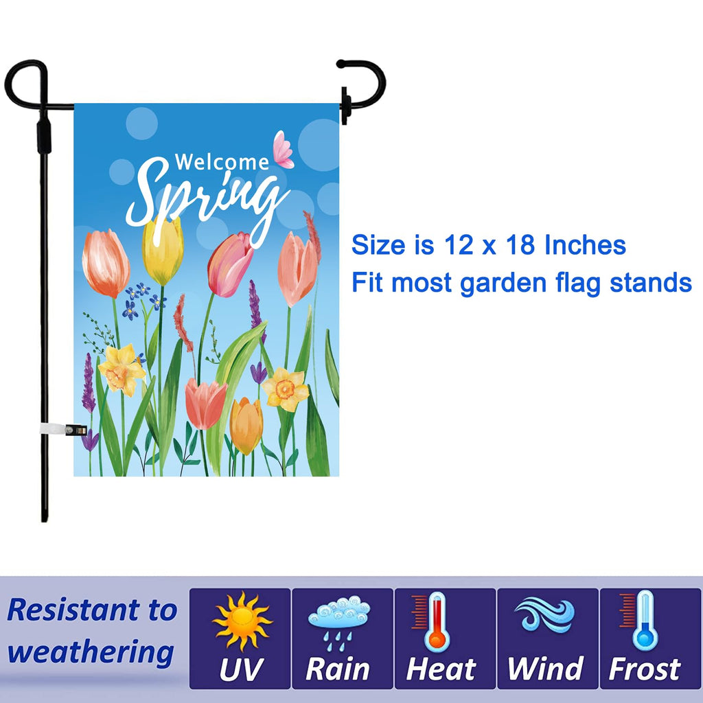 Seasonal Garden Flags Set of 12, Double Sided 12 x 18 Inch Yard Flags
