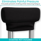 Vive Premium Crutch Pads & Hand Grips - Comfortable, Breathable, Machine Washable Padding - Moisture Wicking & Odor Reducing Pillow Accessory Covers for Adult & Youth Walking Crutches