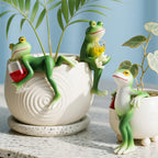 DearKeeps Garden Frog Statues, Funny Frog Figurines, Outdoor Garden Decor