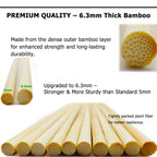 100Pcs 3ft/36in Bamboo Plant Stakes, Garden Stakes, Bamboo Stakes for Tomato, Beans, Potted Plants, Smores Sticks for Fire Pit, Natural Support for Gardening, BBQ, Camping, Home Cooking