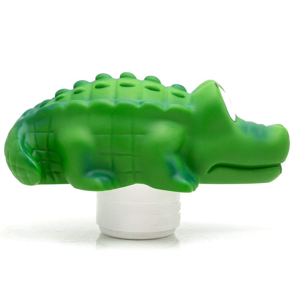 WWD POOL Pool Chlorine Floater, Floating Pool Chlorine Dispenser (Alligator), Fits 1 and 3 Inch Tablets for Large and Small Pools, Spa, Hot Tub