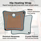 Comfytemp Heating Pad for Hip & Lower Back - Soothing Heat Wrap for Waist, Thigh & Hip Support, 3 Temperature Settings, 2H Auto-Off (Gray, S/M)