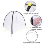 PURPLE STAR 1N 35 x35 x 39 Inch Insect Barrier Plant Tent Cover-Insect Bird Barrier Netting Mesh-Bug Guard Cover with Stakes for Protect Plants Fruits from Insect Bird Eating (1, L)