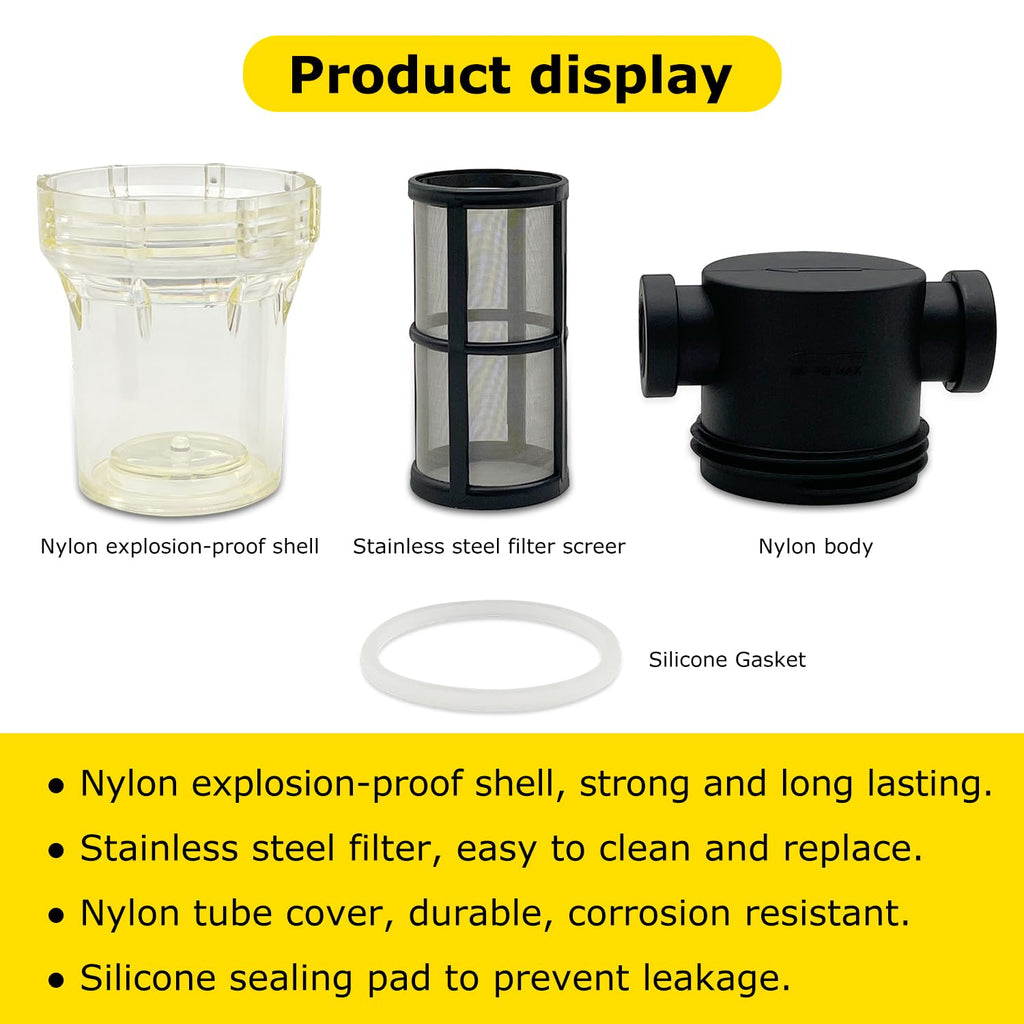 Female NPT in-Line Strainer with 100 mesh Stainless Steel Filter Screen (1" 100 Mesh)