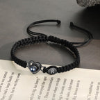 Aiemghsde Custom Bracelets with Picture inside, Personalized Gifts for Men Women, Picture Bracelet Personalized Photo ProjectionBracelet Memorial Gifts for Loved One (Black), adjustable