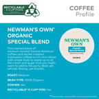 Newman's Own Organics Special Blend, Single-Serve Keurig K-Cup Pods, Medium Roast Coffee Pods, 48 Count