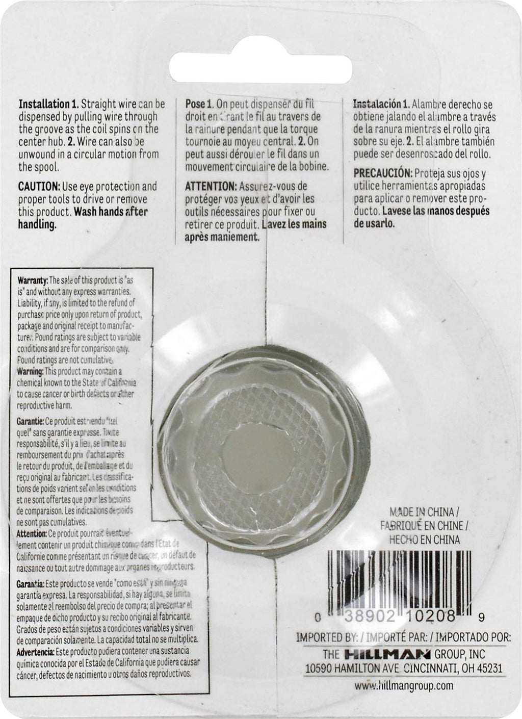 Hillman Hobby Steel Wire, 20 Gauge x 175ft, 1 Roll, Silver