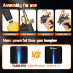 DOMINOX Propane Torch Head, High Intensity Torch Head Trigger Start Gas Torch, Map Gas Torch Kit for Propane, Map and Mapp Gas, Mapp Gas Torch for Soldering, Welding, Cooking (Not Included Gas Tank)