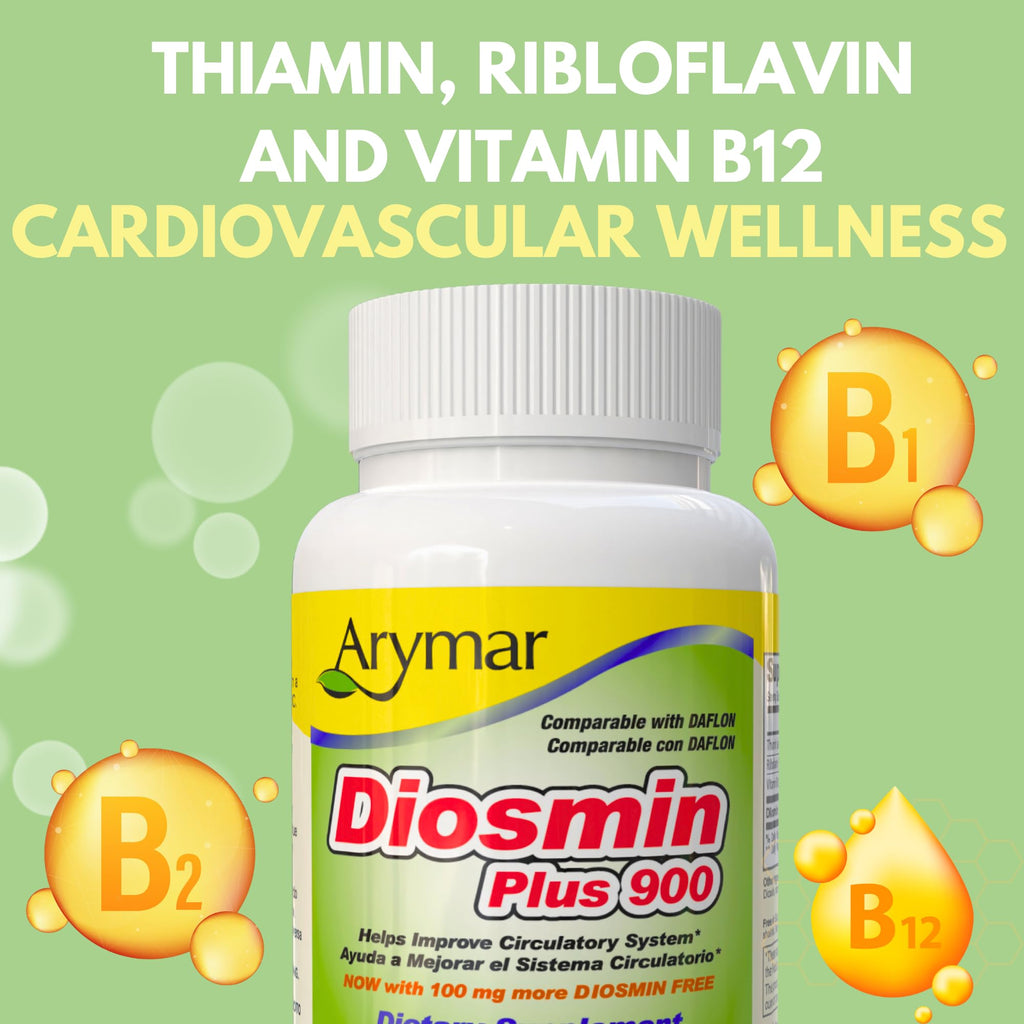Arymar Diosmin Plus 900, Circulatory System Support (60 Capsules/Pack of 1)
