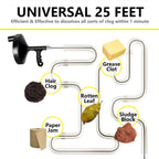 Drainsoon Drain Auger 25 Ft with Gloves, Plumbing Snake Drain Auger Hair Clog Remover, Heavy Duty Pipe Drain Clog Remover for Bathtub Drain, Bathroom Sink, Kitchen Cleaning