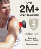 REVO The Original 4-in-1 Smart Cupping Massager with LED Light, Heat, Dynamic Suction & Vibration Massage, Portable Cordless Rechargeable Cupping Device for Body- 1 Pack