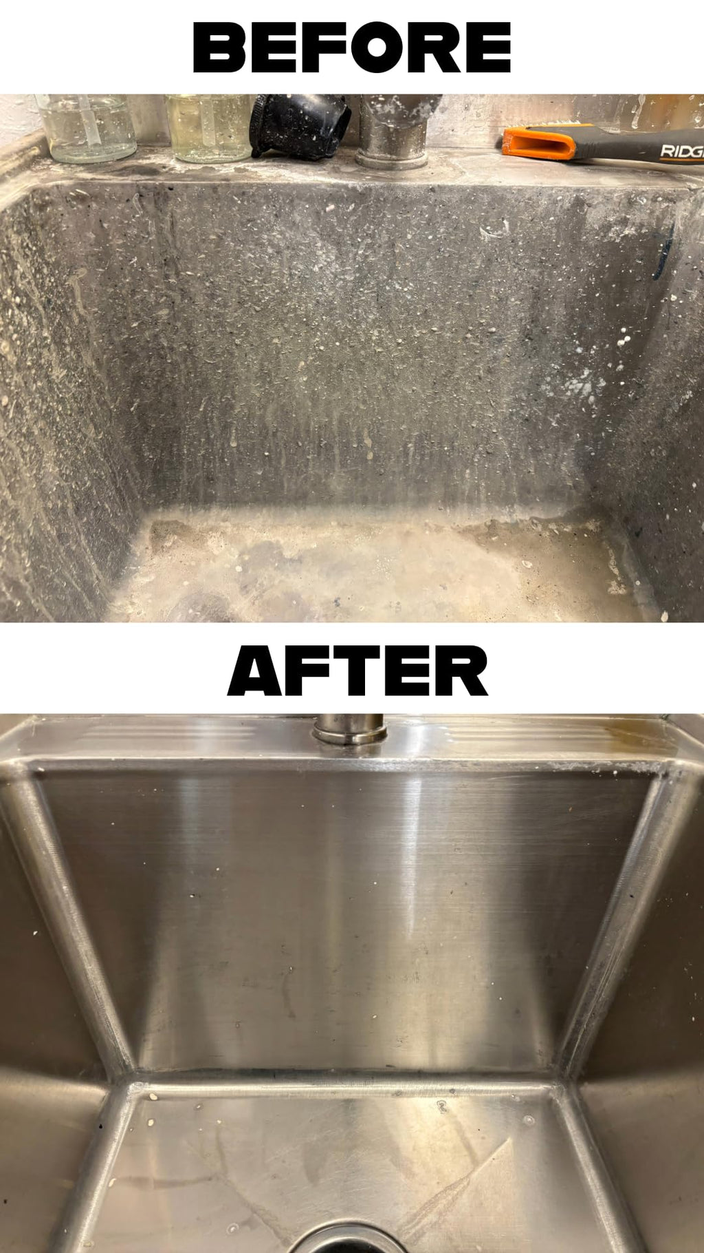Legion Chemicals Heavy Concrete Remover – Dried Concrete & Cement Dissolver (Non-Corrosive, Biodegradable Acid Alternative), Safe on Equipment, 1-Quart Spray