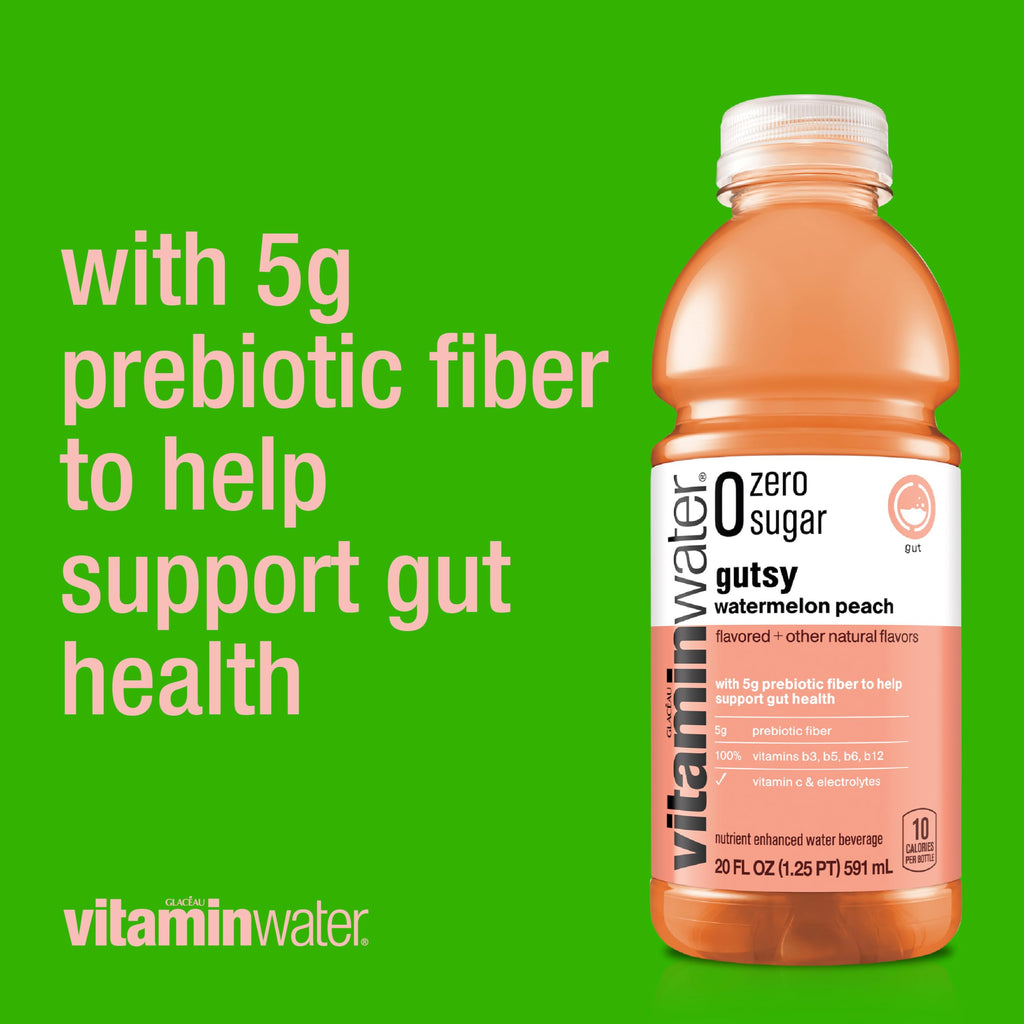 vitaminwater zero sugar gutsy Bottles, 20 fl oz, 12 Pack