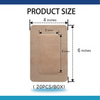 JJZEN KEAR 4"X6" 20 PCS Extra Large Sterile Nude Island Dressing Bandage for Wound - Self-Adhesive Boarded Gauze Pads - Latex Free - Medical Grade (Nude, 4"X6"-20PCS)