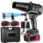 Electric Cordless Leaf Blower with 2 X 3.0Ah Batteries and Charger Included, 300000RPM Handheld Leaf Blower, Violent Leafs Blower for Lawn Care, Garage, Patio, Car