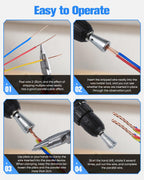 Wire Twister Tool for Drill, 2026 Upgrades Wire Nut Twister for Drill Profession Electricians Tool, 6MM Hex Shank Cable Wire Twisting Tool Wire Twister Wire Connector for 9-22 AWG (4pcs)