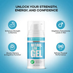 ANDROGENESIS Natural Low-T Support Gel - T Booster for Men - Muscle Recovery, Energy Booster, Healthy Aging
