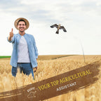 Flerigh Bird Hawk Flying Kite with Pole Crops Farm Protector Bird Scarer Flying Kite with 4m Pole-Style B