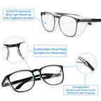SQIMZAR 3 PCS Safety Glasses Goggles For Women Nurses Protective Eyewear,Anti Fog Safety Goggles