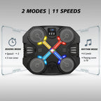 Music Boxing Machine Sport Toys for Kids,Wall Mounted Bluetooth Smart Punching Target,Training Pad Toy with Boxing Glove,Ideas Toys for Boys Girls Kids 3 4 5 6 7 8 9 10 11 12+ Years Old (Black)