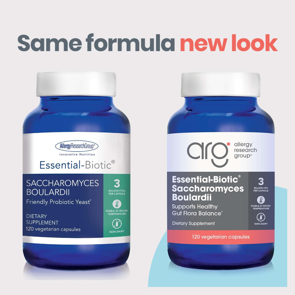 ARG Essential-Biotic Saccharomyces Boulardii - 9 Billion CFU Probiotic Yeast - Gastrointestinal Balance & Immune Function Support - Vegetarian - 40 Servings - 120 Capsules