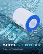 AQUALTRA Spa Filter Replacement for PDM28, Compatible with Dream Maker 461273, FC9944, FC-9944 Cartridges, SD-01392, 28 sq.ft. 5 1/2" x 7 1/4" Drop in Hot Tub Filter 2 Pack