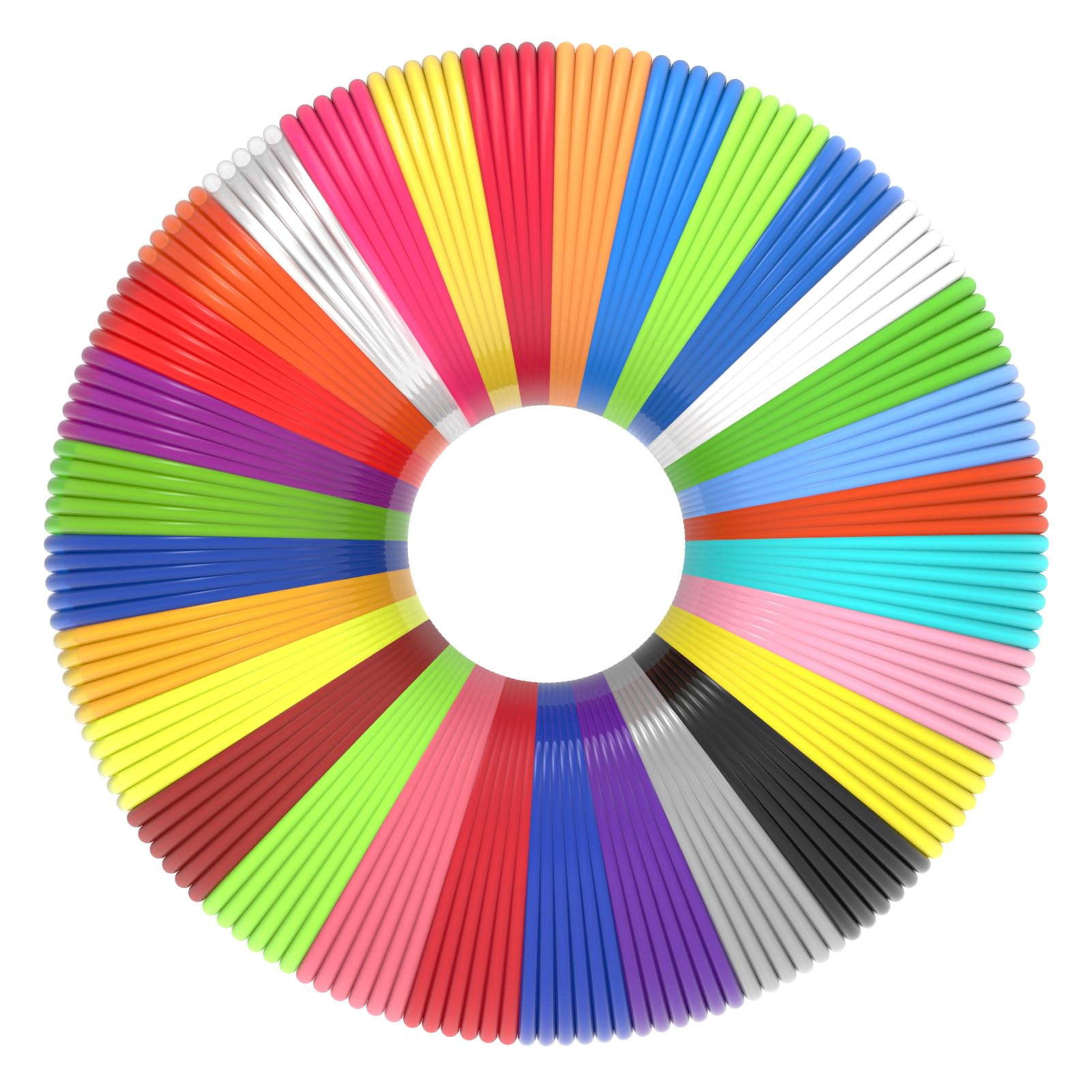 dikale 3D Pen Filament Refills 30 Colors, Bonus 250 Stencils eBooks - 3D Pen Filament PLA 1.75mm,Non-Toxic, Smooth Printing Refills