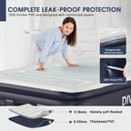 Air Mattress Full with Built in Pump,18''Raised Blow Up Mattress 2 Mins Self-Inflation/Deflation,Upgraded Thicker Inflatable Mattress，Air Bed with Storage Bag for Guests,Home，Camping，660 lbs Max