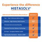 Medagel HISTAsolv Extra Strength DAO Enzyme Supplement for Histamine Food Intolerance - Eases Digestive Discomfort - Patented Tech - Made in Austria - 30 Pack