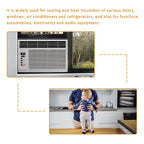 YoleShy Window Air Conditioner Foam Tape 2 Pcs 1 Inch Wide x 1 Inch Thick Weather Stripping Door Seal Strip for Insulation, Weatherstrip, Gap Blocker,Total 13 Feet Long(6.5ft x 2 Rolls)
