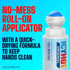 Icy Hot Original Pain Relief No-Mess Roll-On Applicator, Fast-Acting Pain Relief with Max Strength Menthol 16%, Contrast Therapy for Backaches, Joints, Muscle Strains and Arthritis, 2.5 oz