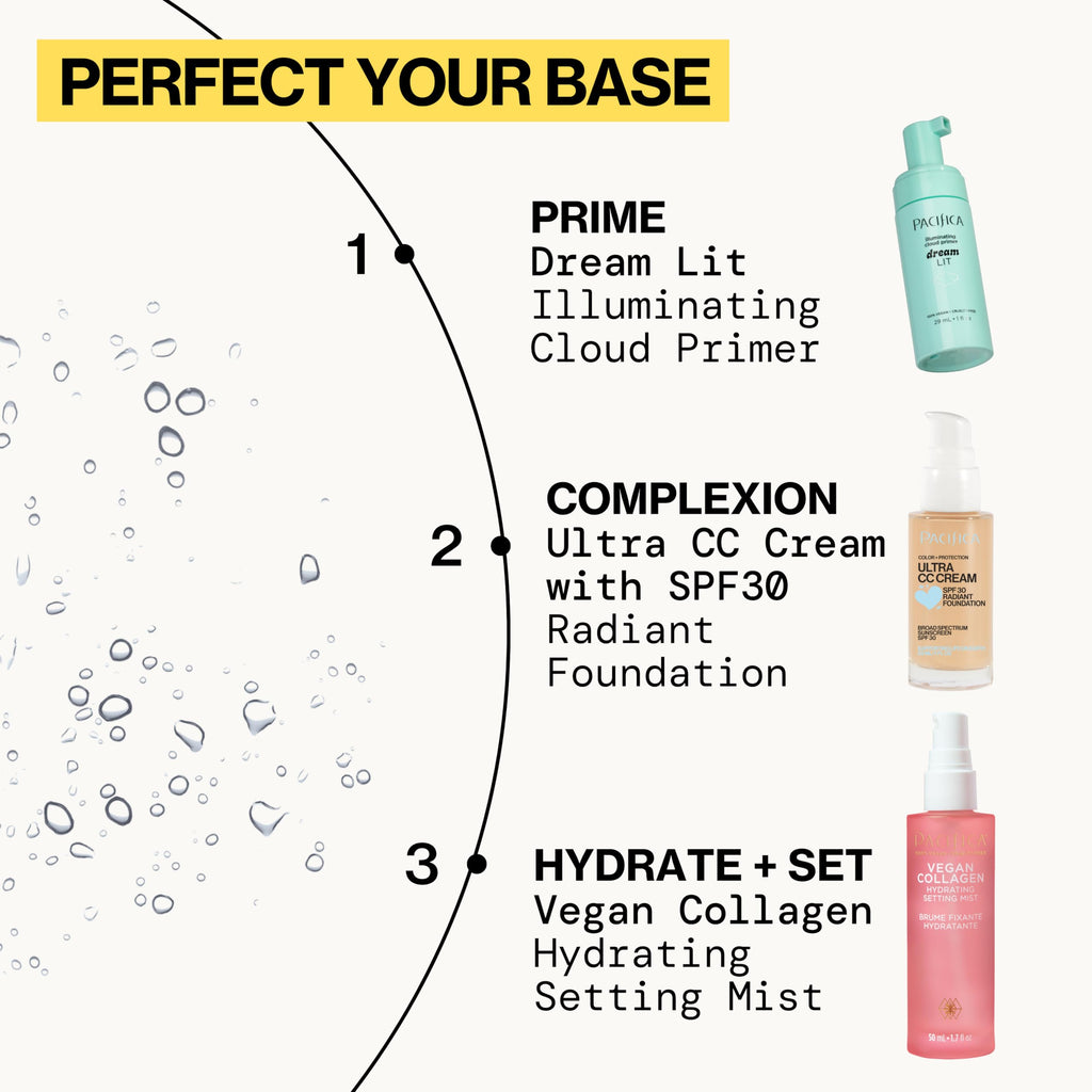 Pacifica Setting Spray Glow Baby Brightening Mist, Broad Spectrum SPF 45, UVA/UVB Protection, Blue Light Protection, Facial Mist, Suncare, Skin Care, Vegan, 1.7 fl oz (1 Count)