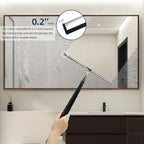 Eahwey 12-51’’ Telescopic Window Squeegee for High Windows, 2-in-1 Window Cleaning Kit with Extra Silicone Blade & Hook, Professional Squeegee for Shower Glass Doors (Window Squeegee Set)
