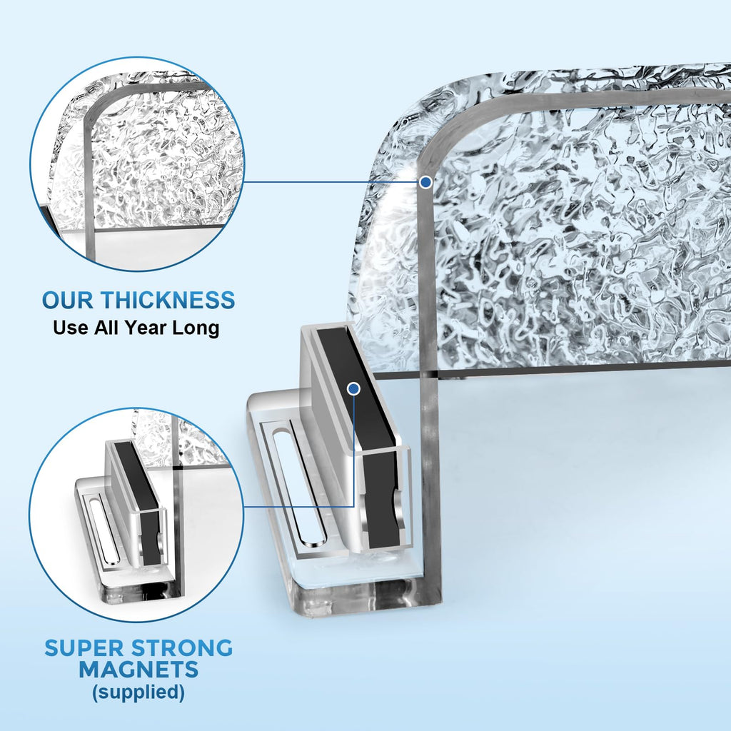 9”-15.5” Adjustable Magnetic Air Deflector with Unique Surface for Sidewall, Ceiling Registers and Vents (4 Pack)