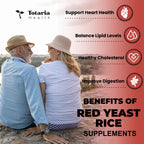 Red Yeast Rice 2,000mg with CoQ10 Supplement - Citrinin Free Extract Red Yeast Rice Capsules with CoQ10 100 Plus Citrus Bergamot - Cholesterol Lowering Supplements 3rd-Party Tested Vegan Non-GMO