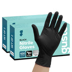 Comfy Package GUSTO Black Nitrile Gloves [200 Count] 6 Mil, HEAVY DUTY Disposable Gloves for Food Prep, Cooking, Tattoo, Cleaning – Latex-Free, Powder-Free, Textured Fingertips - X-Large (Formerly