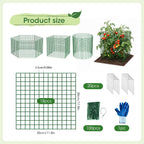 MQJIAZHI 18PCS Plant Protectors from Animals, 13"x13" Metal Plant Cages for Outdoor Plants, Reusable Plant Covers from Animals, Garden Cloche & Chicken Wire Cloche for Vegetables, Flowers, Seedlings