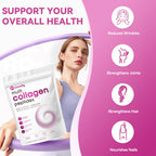 Mclovefy Multi Collagen Protein Powder, 2lbs-Unflavored, with Hyaluronic Acid & Vitamin C, Skin, Hair & Joint Support, 32 Oz