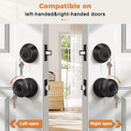 Probrico Entry Door Knob Keyed Alike with Single Cylinder Deadbolt Combination, Oil-Rubbed Bronze, 5 Pack
